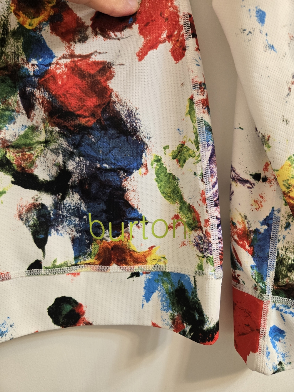 Burton Dryride Base Layer, Women’s L Paint-Splash Long Sleeve Top, Multicolor - Picture 4 of 14